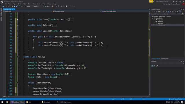 1.13 Играта Snake (Змия) с ООП смотреть онлайн