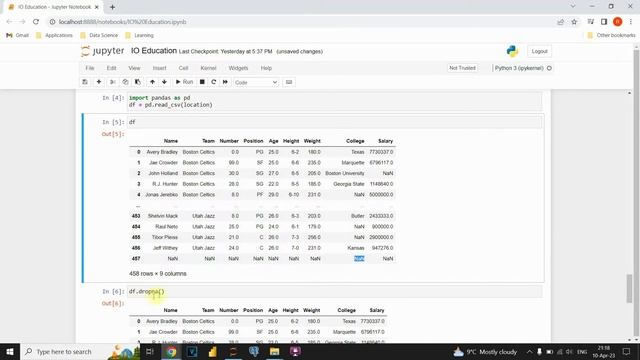 Remove rows with NULL values in Python (Pandas) смотреть онлайн