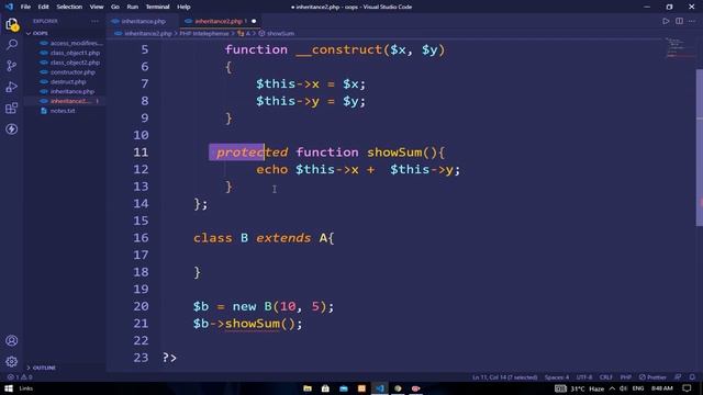 Inheritance Using With Protected Access Specifiers || PHP || EXCELLENT CODE WITH AJ смотреть онлайн