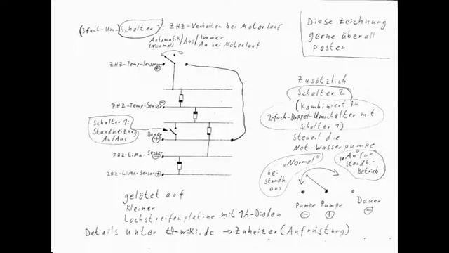 Zuheizer T4 Umrüstung zur Standheizung einfache minimale Schaltung mit 4 Dioden смотреть онлайн
