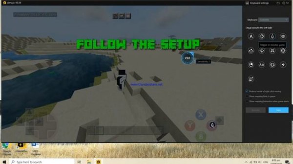 LD Player||Minecraft with working left/right mouse click and key mappings||