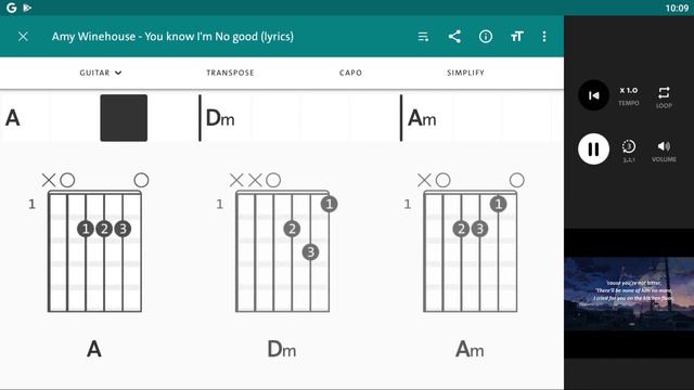 Amy Winehouse - You Know I'm No Good - Guitar Chord Tab Play Along смотреть онлайн