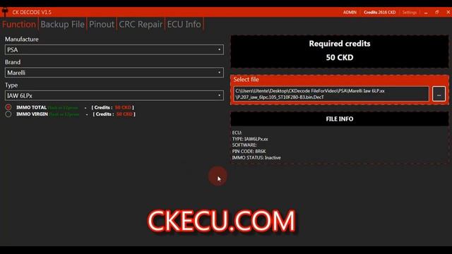 PSA Citroen | Peugeot Magneti Marelli IAW6LPx.x  IMMO VIRGIN | IMMO OFF Without EMULATOR !!!