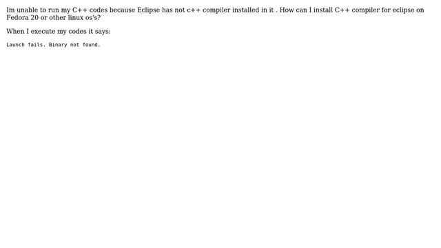 Unix & Linux: How to install C++ compiler for Eclipse? смотреть онлайн