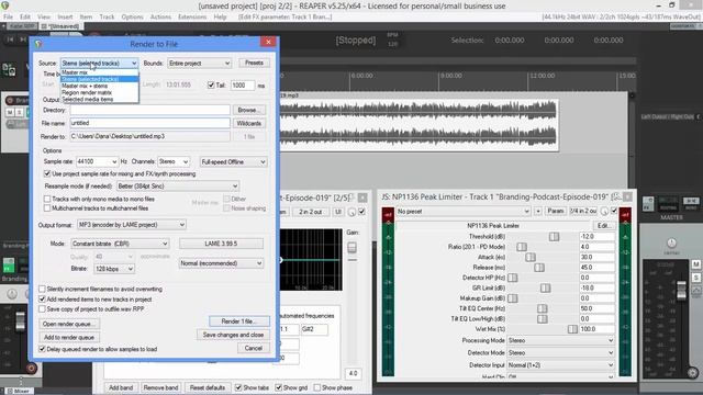 Adjusting LUFS In Reaper