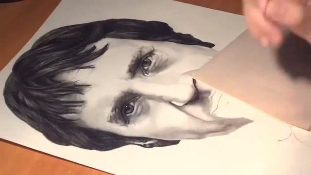 Portrait drawing of Vladimir Visotskiy A3 2017 | Портрет Владимира Высоцкого ч/г карандашами А3 201 смотреть онлайн