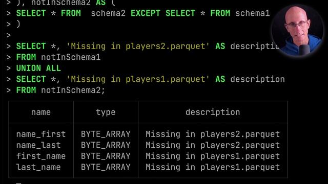 Using DuckDB to diff Apache Parquet schemas смотреть онлайн