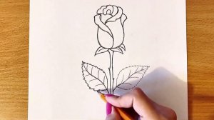 Как Нарисовать РОЗУ Очень Легко | Рисунок Розы Карандашом | Простой Рисунок