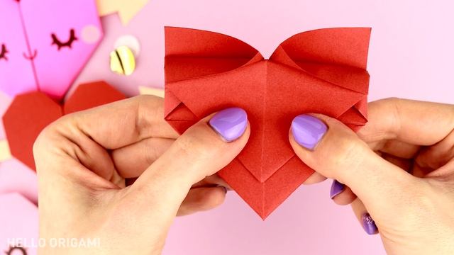 Оригами Сердце Открытка из бумаги | Origami Paper Heart with arrow | DIY Valentine's Day Card смотреть онлайн