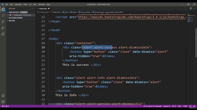 Alerts in Bootstrap - Episode 04 - Complete Course смотреть онлайн
