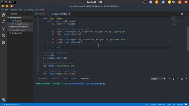 Hospital Management System With Database Using Python Tkinter Part 1 смотреть онлайн