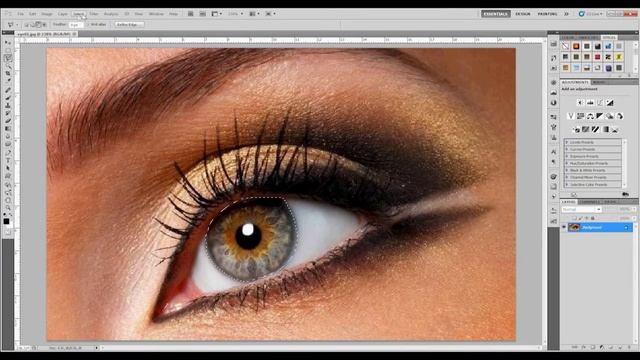 Замена цвета глаз в photoshop смотреть онлайн
