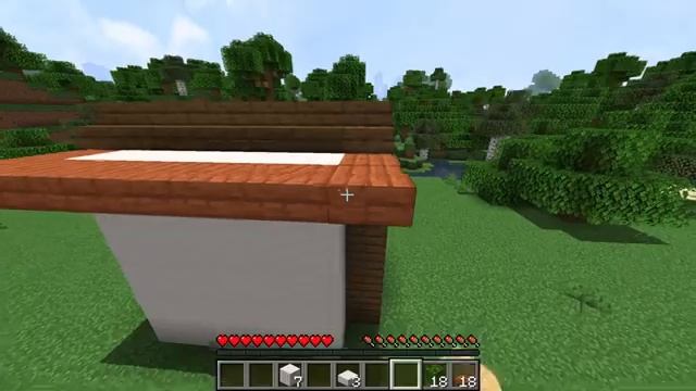 Красивый Дом в Стиле Модерн в Майнкрафт 1.17 | Как Построить Дом