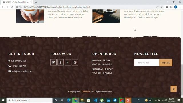 Coffee shop template Html CSS Java script | Source code смотреть онлайн