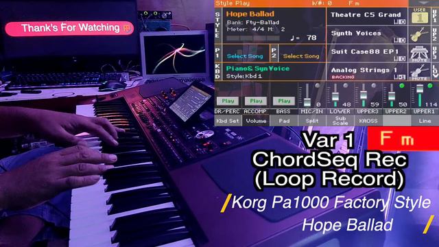 Ballad Songs Style Korg Pa1000 Loop Chord смотреть онлайн