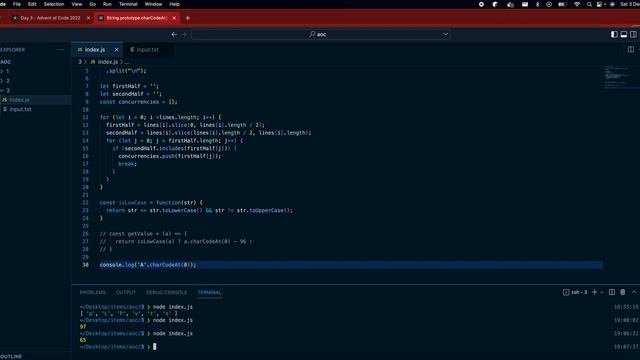 Advent of Code 2022 Day 3 (JavaScript) смотреть онлайн