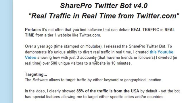 SharePro Twitter Bot v4.0 - 1k Targeted Visitors in 10 Minutes - Live Demo смотреть онлайн