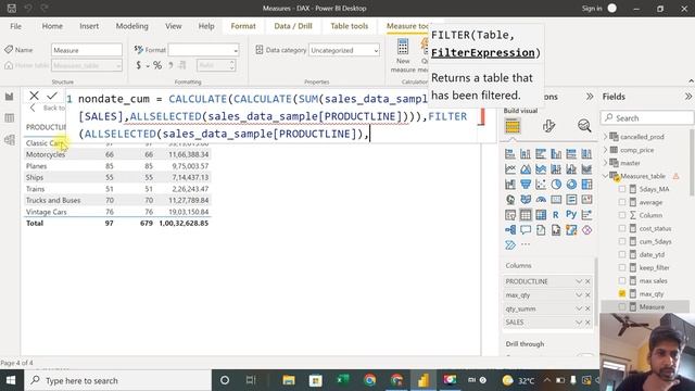 power BI | Data analysis Expression | DAX | Isonafter For Non Cumulative Sum 19 смотреть онлайн