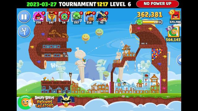 Angry Birds Friends Pranking Pigs Tournament 1217 Level 6 No Power UP смотреть онлайн