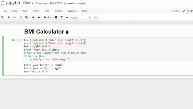 How to create BMI Calculator in python | Data Scientist смотреть онлайн