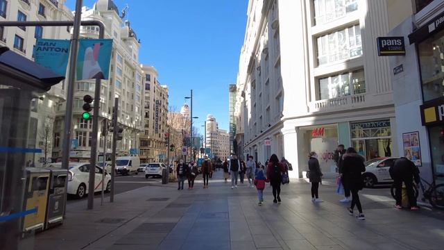 [4kspain] Madrid Walk,Walk From Plaza Cibeles To Gran Via, Madrid People, Madrid Walking Video Tour