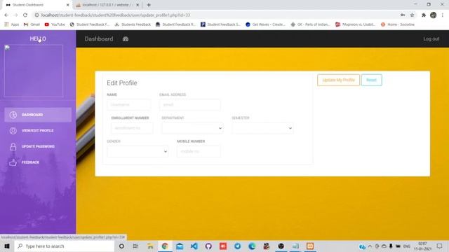 Student Feedback System Project in PHP | HTML CSS PHP MySQL смотреть онлайн