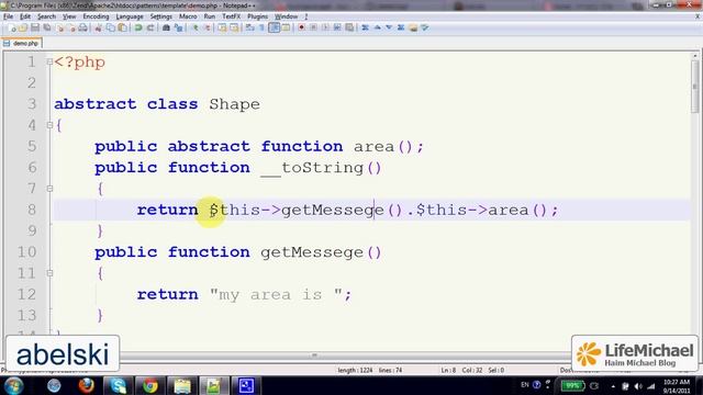 The Template Method Design Pattern in PHP смотреть онлайн