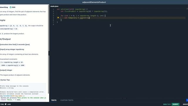 Adjacent Elements Product Algorithm solution using Java смотреть онлайн