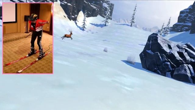 VIRTUAL REALITY SKIING ON REAL SKIS! | Fancy Skiing VR (HTC Vive) смотреть онлайн