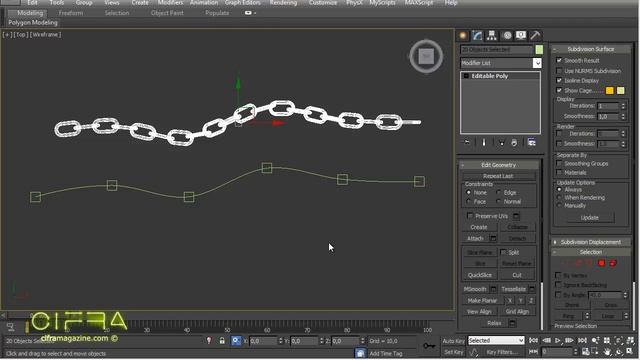 Создание цепи в 3ds max. Инструменты SplineIK Solver и MassFX смотреть онлайн