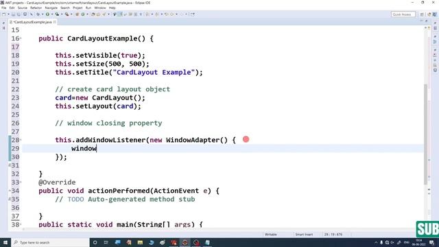 Java AWT CardLayout class | methods of | how to use | example | in Hindi смотреть онлайн