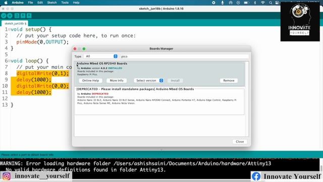 Raspberry Pi Pico W Tutorial: Getting Started with Arduino IDE for LED Blinking смотреть онлайн