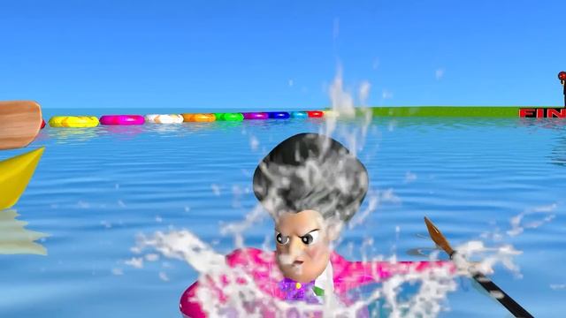 Scary Teacher 3D vs Squid Game Saw Wood Bridge 5 Times 3 Challenge Miss T vs 2 Neighbor Loser смотреть онлайн