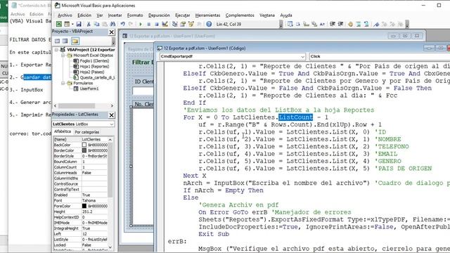 1️⃣2️⃣➖✅EXPORTAR REPORTE A PDF E IMPRIMIR REPORTE ▶️ EXCEL - VBA (VISUAL BASIC PARA APLICACIONES)? смотреть онлайн