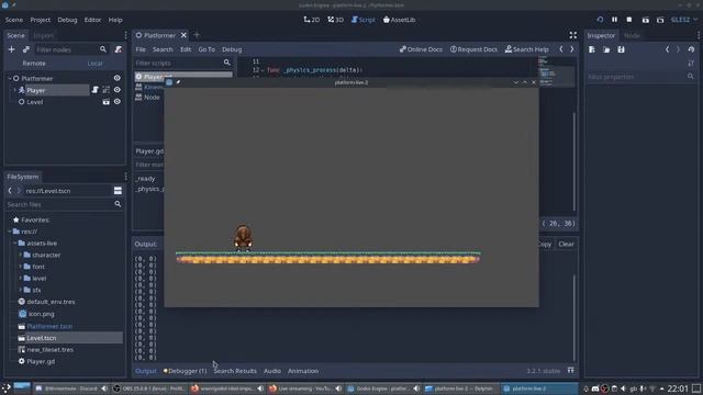 Godot Engine e gameplay programming di un platformer 2D - Live con Wintermute смотреть онлайн
