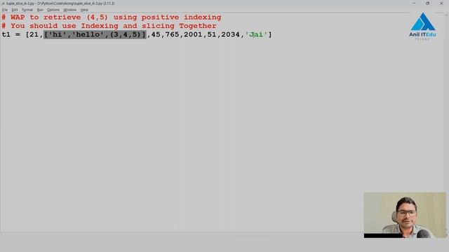 P41 - Python List Tuple Slicing Assignment [తెలుగు] смотреть онлайн