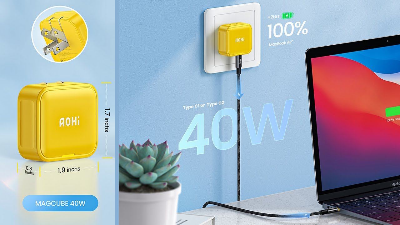 Зарядное устройство AOHI Magcube 40W AOC-C008 обзор смотреть онлайн