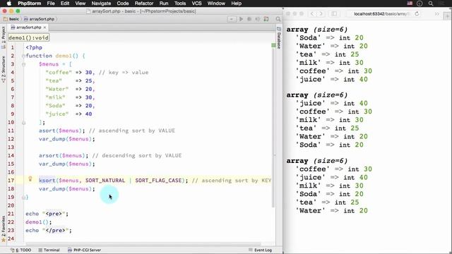 สอน PHP: การเรียงลำดับข้อมูลใน associative array และการเรียงลำดับแบบหลายคีย์ (sorting multiple keys смотреть онлайн