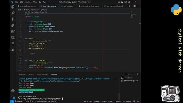 colors in terminal in python смотреть онлайн