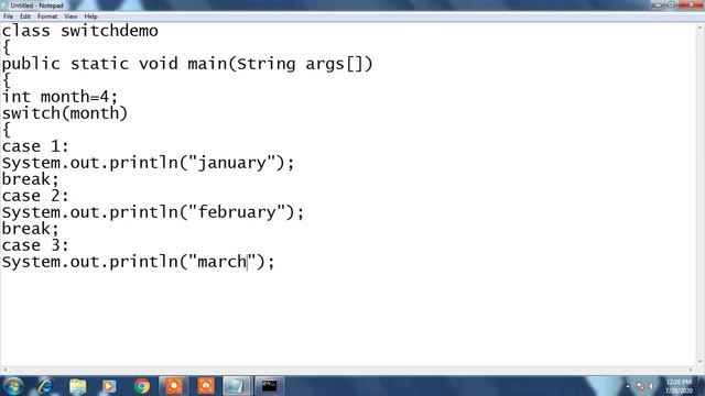 switch case statement in java programming with example смотреть онлайн