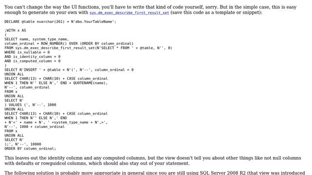 Databases: Generate INSERT list but only for non-nullable columns (2 Solutions!!) смотреть онлайн