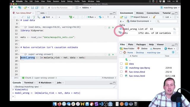 PMAP 8521 • Example: Matching and IPW with R: 3: Naive (and wrong!) estimate смотреть онлайн