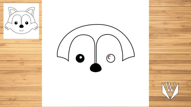Как нарисовать милая лиса шаг за шагом, Easy Draw | Скачать бесплатно раскраски смотреть онлайн
