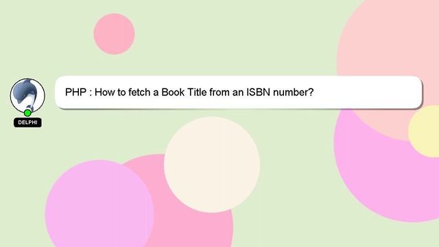 PHP : How to fetch a Book Title from an ISBN number? смотреть онлайн