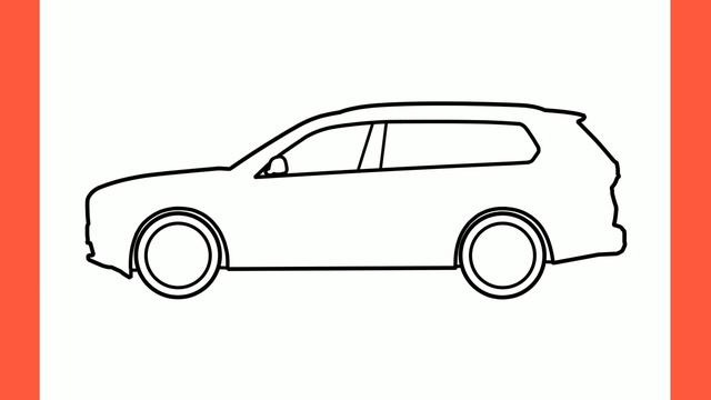 How to draw a BMW X7 easy / drawing bmw x7 G07 2019 car step by step смотреть онлайн
