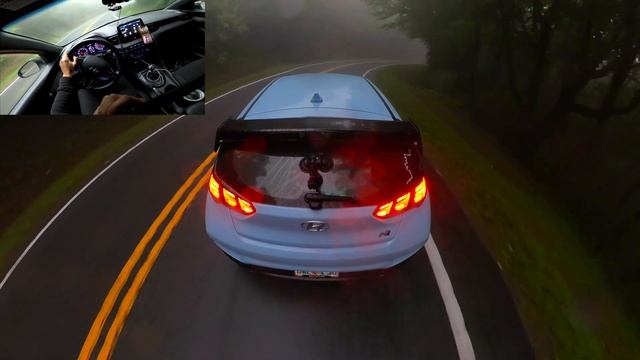 Epic Rainy Drive: Hyundai Veloster N On Richard Russell Scenic Highway | Pure Sound | POV | 4K