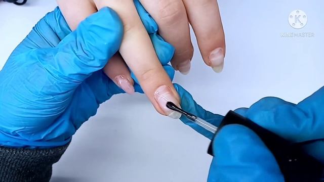 Маникюр красным гель лаком/ Дизайн 