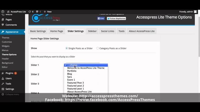 How to Upload Slider - Free WordPress Theme AccessPress Lite | WordPress Tutorial смотреть онлайн