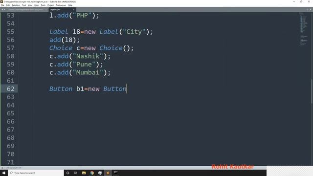 Learn to Create A Simple Registration Form Using Java AWT | How to Design Basic Form in Java AWT смотреть онлайн