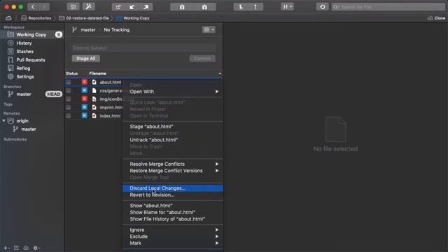 Surviving with Git #2: Restoring a Deleted File смотреть онлайн